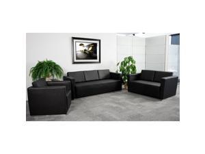 Flash Furniture Hercules Trinity Series Reception Set - ZB-TRINITY-8094-SET-BK-GG Flash Furniture Hercules Trinity Series Reception Set - ZB-TRINITY-8094-SET-BK-GG