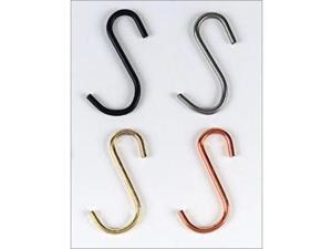 Rogar 9860 4 Inch Grid or S Hooks - Brass Plated Rogar 9860 4 Inch Grid or S Hooks - Brass Plated