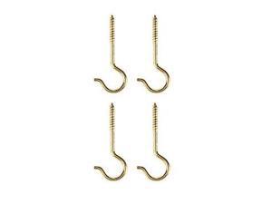 Rogar 9862 4 Inch Ceiling Hooks: Brass Plated Rogar 9862 4 Inch Ceiling Hooks: Brass Plated