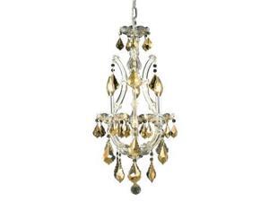 Lighting By Pecaso Karla Collection Hanging Fixture D12in H22in Lt:3+1 Chrome Fi Lighting By Pecaso Karla Collection Hanging Fixture D12in H22in Lt:3+1 Chrome Fi