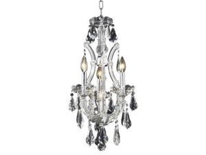 Lighting By Pecaso Karla Collection Hanging Fixture D12in H22in Lt:3+1 Chrome Fi Lighting By Pecaso Karla Collection Hanging Fixture D12in H22in Lt:3+1 Chrome Fi