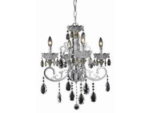 Lighting By Pecaso Kerman Collection Hanging Fixture D20in H24in Lt:4 Chrome Fin Lighting By Pecaso Kerman Collection Hanging Fixture D20in H24in Lt:4 Chrome Fin