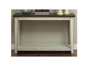 Liberty Furniture Lancaster Sofa Table in Weathered Bark w/White Liberty Furniture Lancaster Sofa Table in Weathered Bark w/White