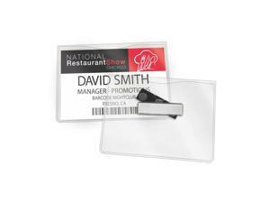GBC Magnetic Badge Holders, 3 Touch Point Magnet, For Horizontal 4 x 3-Inch Inserts, Clear, 6 Pack (3748103) GBC Magnetic Badge Holders, 3 Touch Point Magnet, For Horizontal 4 x 3-Inch Inserts, Clear, 6 Pack (3748103)