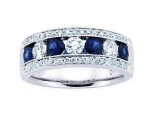 1.50 ct Ladies Blue Sapphire Wedding Band Ring in Platinum 1.50 ct Ladies Blue Sapphire Wedding Band Ring in Platinum