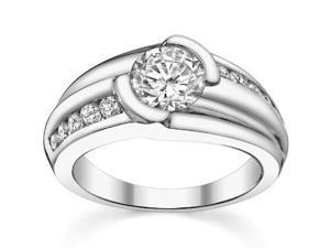 1.10 ct Men's Round Cut Diamond Pinky Ringin 18 kt White Gold 1.10 ct Men's Round Cut Diamond Pinky Ringin 18 kt White Gold