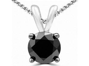 Genuine 1.75 Ct. Black Spinel Necklace in Sterling Silver Genuine 1.75 Ct. Black Spinel Necklace in Sterling Silver