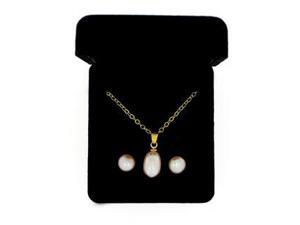 Genuine 14k Gold Plated 6mm Pink Freshwater Cultured Pearl Set Genuine 14k Gold Plated 6mm Pink Freshwater Cultured Pearl Set