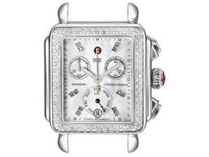 MICHELE Deco Diamond Dial-Accented Stainless Steel Watch Head MW06P01A1046 MICHELE Deco Diamond Dial-Accented Stainless Steel Watch Head MW06P01A1046