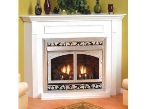Standard Corner Cabinet Mantel EMC22W with Base - White Standard Corner Cabinet Mantel EMC22W with Base - White