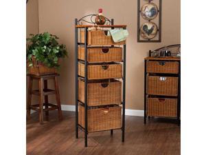 Argyle Iron/Wicker Five-Drawer Unit Argyle Iron/Wicker Five-Drawer Unit