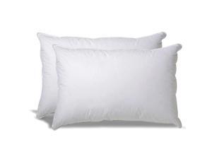 Overfilled Down Alternative Back / Side Sleeper Pillow - Hypoallergenic Fill - 100% Cotton Ticking - Set of 2, Queen Overfilled Down Alternative Back / Side Sleeper Pillow - Hypoallergenic Fill - 100% Cotton Ticking - Set of 2, Queen