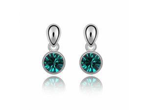 Drop Earring Made with Swarovski Elements Crystallized Austrian Crystal Drop Earring, 18KGP True Platinum / White Gold, Czech Rhinestone Drop Earring Made with Swarovski Elements Crystallized Austrian Crystal Drop Earring, 18KGP True Platinum / White Gold, Czech Rhinestone