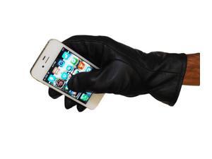 Beautiful, rich leather gloves that work with your phone without silver tips or cut-off fingers. Beautiful, rich leather gloves that work with your phone without silver tips or cut-off fingers.