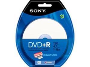 Sony 10DPR47RBP4 DVD Recordable Media - DVD+R - 16x - 4.70 GB - 10 Pack Blister Pack Sony 10DPR47RBP4 DVD Recordable Media - DVD+R - 16x - 4.70 GB - 10 Pack Blister Pack