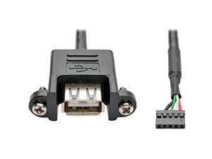 TRIPP LITE USB 2.0 Panel Mount Cable 5 Pin Motherboard IDC USB-A F/F 3' (U024-003-5P-PM) TRIPP LITE USB 2.0 Panel Mount Cable 5 Pin Motherboard IDC USB-A F/F 3' (U024-003-5P-PM)