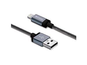 Verbatim Sync & Charge Lightning Cable, 11-Inch Braided Black 99215 Verbatim Sync & Charge Lightning Cable, 11-Inch Braided Black 99215