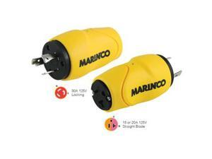 Marinco Straight Adapter, 30A Male - 15A Female Marinco Straight Adapter, 30A Male - 15A Female