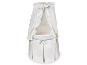 Badger Basket Empress Round Baby Bassinet - White Bedding Badger Basket Empress Round Baby Bassinet - White Bedding
