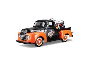 1958 FLH Duo Glide 1948 Ford F1 Pickup dull black/orange 1958 FLH Duo Glide 1948 Ford F1 Pickup dull black/orange