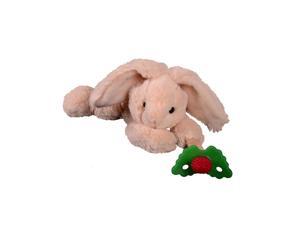 RaZbaby Raz Buddy Bunny Teether and Teether Cozy - Cream RaZbaby Raz Buddy Bunny Teether and Teether Cozy - Cream