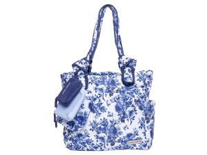 Laura Ashley Quilted Tote Diaper Bag - Blue Floral Laura Ashley Quilted Tote Diaper Bag - Blue Floral