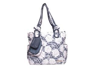 Laura Ashley 4 Piece Tote Diaper Bag - Gray Floral Laura Ashley 4 Piece Tote Diaper Bag - Gray Floral