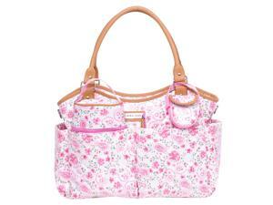Laura Ashley 6 Piece Tote Diaper Bag - Pink Floral Laura Ashley 6 Piece Tote Diaper Bag - Pink Floral