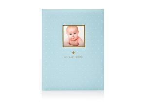 Little Blossoms by Pearhead Sweet Welcome Gold Foil Blue Baby Book Little Blossoms by Pearhead Sweet Welcome Gold Foil Blue Baby Book