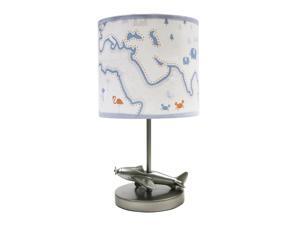 Lambs & Ivy Silver Cloud Metallic Airplane Lamp with Shade and Bulb Lambs & Ivy Silver Cloud Metallic Airplane Lamp with Shade and Bulb