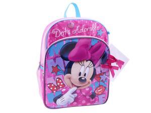 Disney Minnie Mouse "Dots Adorable" 14 Inch Backpack with Bonus Hair Bows Disney Minnie Mouse "Dots Adorable" 14 Inch Backpack with Bonus Hair Bows