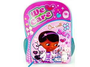 Doc McStuffins Dottie & Lambie "We Care On Call 24/7" Backpack with Two Side M Doc McStuffins Dottie & Lambie "We Care On Call 24/7" Backpack with Two Side M