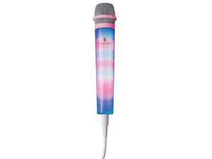 Singing Machine Unidirectional Dynamic Wired Microphone with Lights - Pink Singing Machine Unidirectional Dynamic Wired Microphone with Lights - Pink