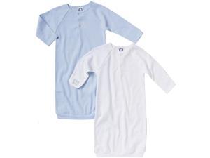 Gerber Boys 2 Pack Blue and White Gown Set Gerber Boys 2 Pack Blue and White Gown Set