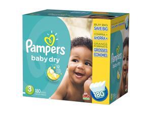 Pampers Baby Dry Size 3 Diapers Super Economy Pack - 180 Count Pampers Baby Dry Size 3 Diapers Super Economy Pack - 180 Count
