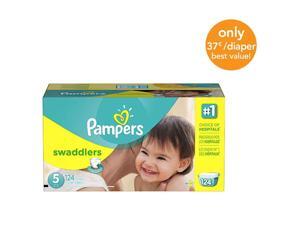 Pampers Swaddlers Size 5 Diapers Economy Plus Pack - 124 Count - $0.37/Ea. Pampers Swaddlers Size 5 Diapers Economy Plus Pack - 124 Count - $0.37/Ea.