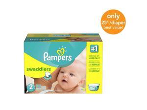 Pampers Swaddlers Size 2 Diapers Economy Plus Pack - 186 Count - $0.25/Ea. Pampers Swaddlers Size 2 Diapers Economy Plus Pack - 186 Count - $0.25/Ea.