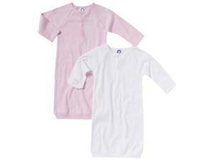 Gerber Girls 2 Pack Pink and White Gown Set Gerber Girls 2 Pack Pink and White Gown Set
