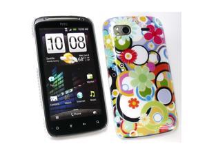 Kit Me Out USA Plastic Clip-on Case + Screen Protector with MicroFibre Cleaning Cloth for HTC Sensation / Sensation XE - Circles And Flowers Kit Me Out USA Plastic Clip-on Case + Screen Protector with MicroFibre Cleaning Cloth for HTC Sensation / Sensation XE - Circles And Flowers