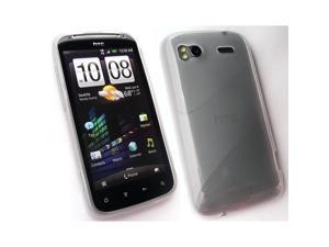 Kit Me Out USA TPU Gel Case + Screen Protector with MicroFibre Cleaning Cloth for HTC Sensation / Sensation XE - Clear Frosted Pattern Kit Me Out USA TPU Gel Case + Screen Protector with MicroFibre Cleaning Cloth for HTC Sensation / Sensation XE - Clear Frosted Pattern