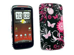 Kit Me Out USA Plastic Clip-on Case + Screen Protector with MicroFibre Cleaning Cloth for HTC Sensation / Sensation XE - Pink Garden Kit Me Out USA Plastic Clip-on Case + Screen Protector with MicroFibre Cleaning Cloth for HTC Sensation / Sensation XE - Pink Garden
