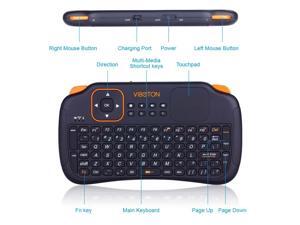VIBOTON Mobile Wireless Keyboard Mini USB Gaming Small Keyboards with Touchpad Best Ergonomic Smart TV Keyboards Support Android,Linux,Windows,Control Your Device Easier & Better or Your Money Back! VIBOTON Mobile Wireless Keyboard Mini USB Gaming Small Keyboards with Touchpad Best Ergonomic Smart TV Keyboards Support Android,Linux,Windows,Control Your Device Easier & Better or Your Money Back!