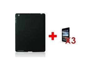 3 X Screen Protector + Black Hard Case Apple iPad 2 16GB 32GB 64GB 3 X Screen Protector + Black Hard Case Apple iPad 2 16GB 32GB 64GB