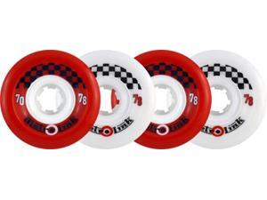 METRO LINK 70mm 78a MIXED RED WHITE Skateboard Wheels METRO LINK 70mm 78a MIXED RED WHITE Skateboard Wheels