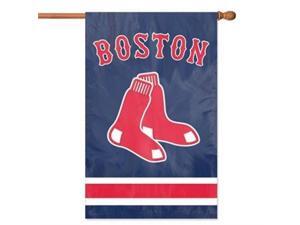 Party Animal AFBOS 44 in. x 28 in. 2 - Sided Applique Banner Flag - Red Sox Party Animal AFBOS 44 in. x 28 in. 2 - Sided Applique Banner Flag - Red Sox