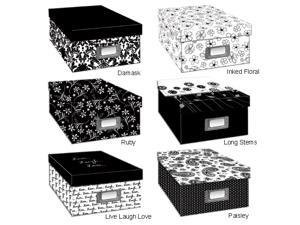 Pioneer Photo Albums B1BW Photo Storage Box - Black & White - Assorted Designs Pioneer Photo Albums B1BW Photo Storage Box - Black & White - Assorted Designs