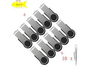 FEBNISCTE 10pcs Black Swivel 4GB USB 2.0 Flash Drive FEBNISCTE 10pcs Black Swivel 4GB USB 2.0 Flash Drive