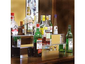 34-inch 2 Tier Liquor Bottle Shelf - Mirror Finish 34-inch 2 Tier Liquor Bottle Shelf - Mirror Finish