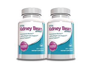 Pack Of 2 White Kidney Bean Extract-Metabolism Booster- 1000mg Per Serving, 200 Capsules, 90 Day Supply, Carb Blocker and Appetite Suppressant, (Holiday Weight Loss Supplements) Pack Of 2 White Kidney Bean Extract-Metabolism Booster- 1000mg Per Serving, 200 Capsules, 90 Day Supply, Carb Blocker and Appetite Suppressant, (Holiday Weight Loss Supplements)