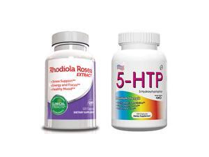 5 HTP Supplement & Rhodiola Rosea, 120 Capsules 4 Month Supply 5 HTP Supplement & Rhodiola Rosea, 120 Capsules 4 Month Supply